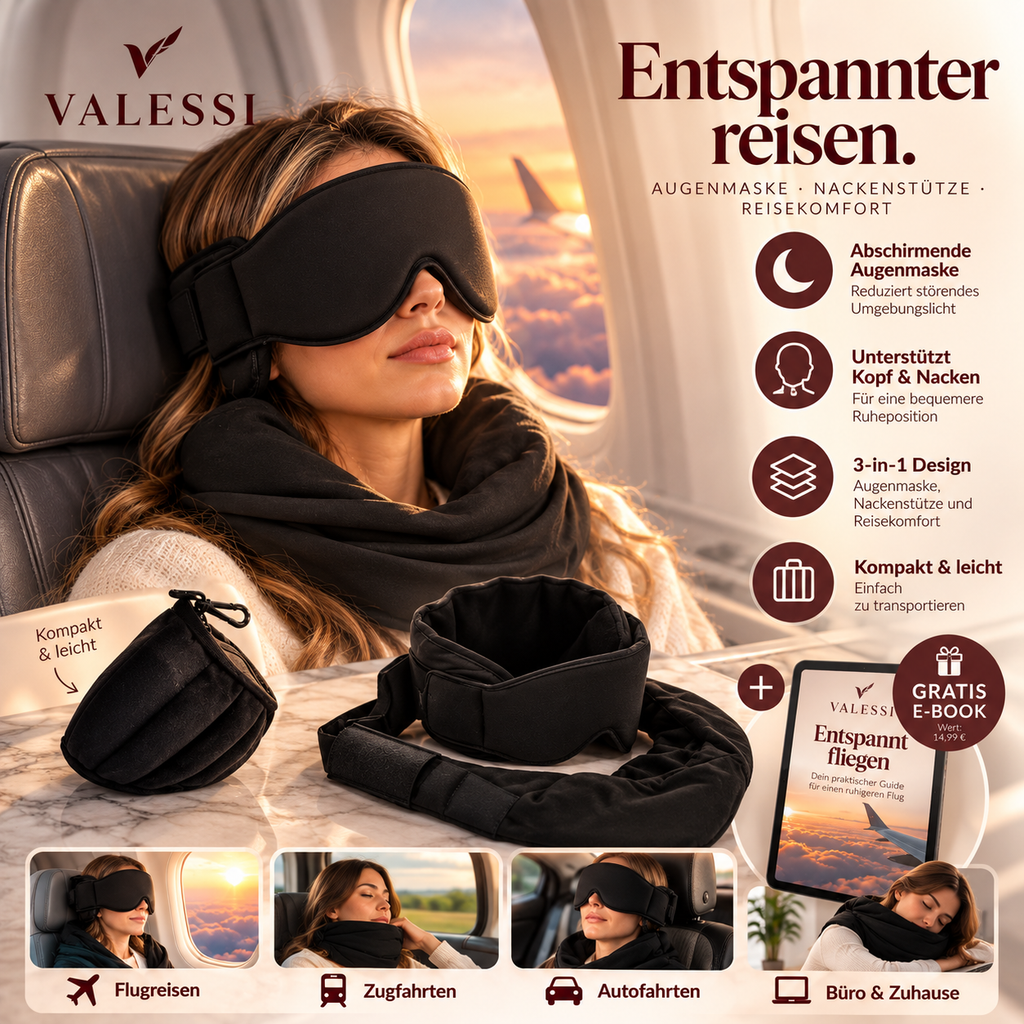 VALESSI™ Travel Comfort 3-in-1 Schlaf-Set