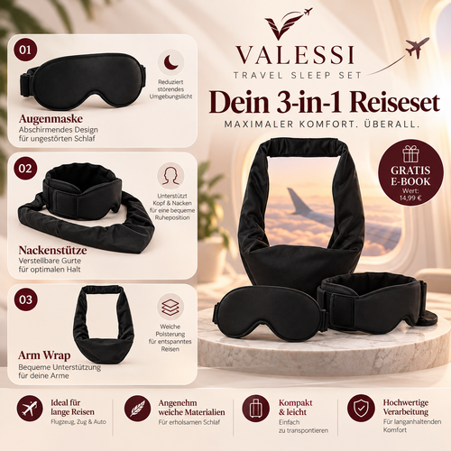 VALESSI™ Travel Comfort 3-in-1 Schlaf-Set